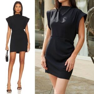 Amanda Uprichard Edrina Dress in Solid Black NWOT Sz. XS Sz. 0